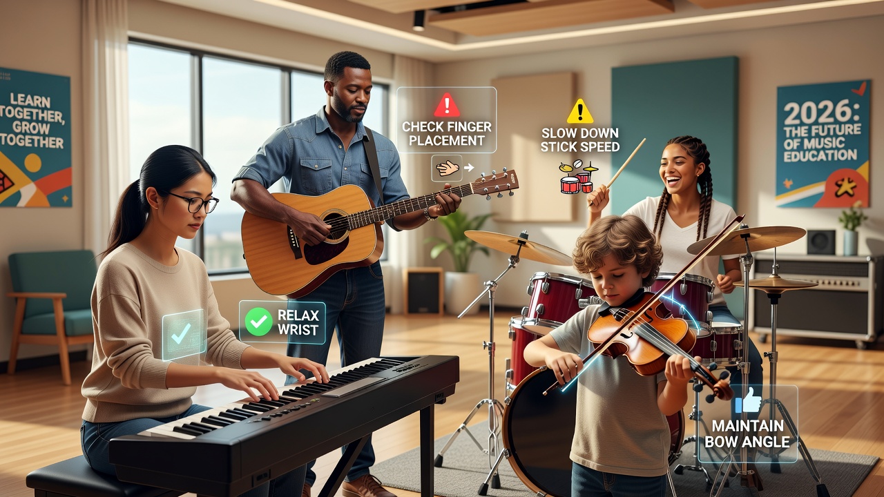 2026 Guide: Common Mistakes Learning Guitar Piano Drums Violin