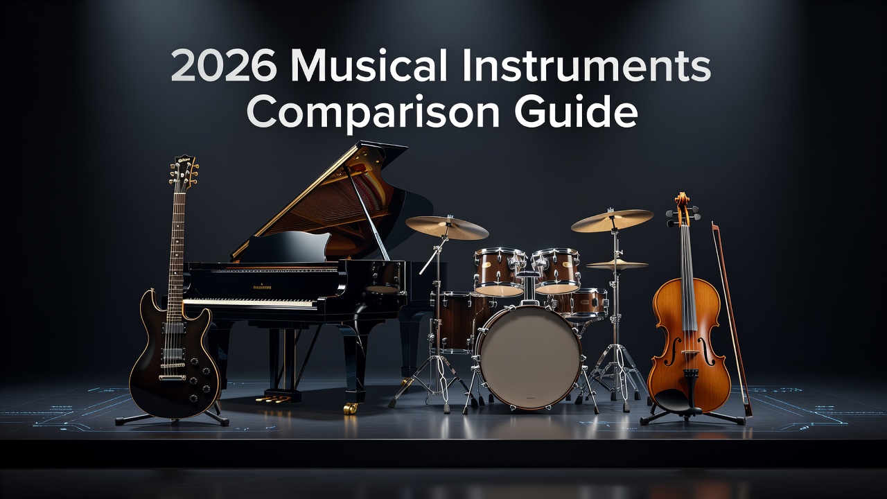 2026 Musical Instruments Guide: Guitar vs Piano vs Drums vs Violin
